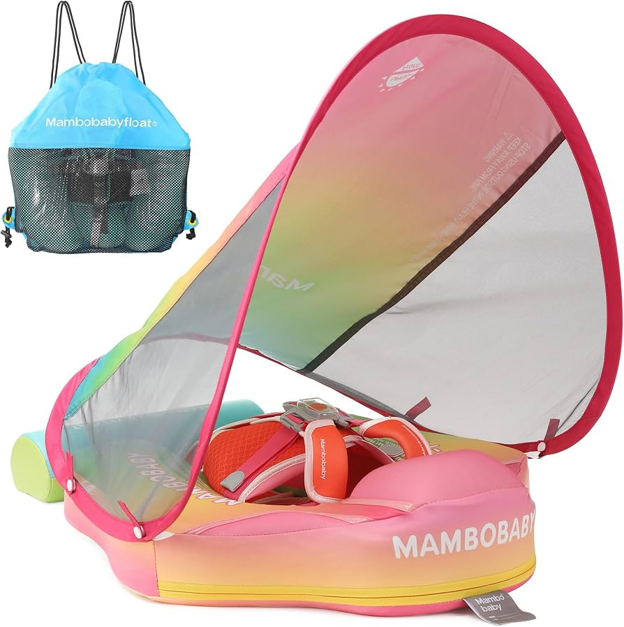 Mambobaby Float Add Tail Baby/Infant Swim Float with Canopy, Non-Inflatable Solid Upgrade Soft Wa... | Amazon (US)