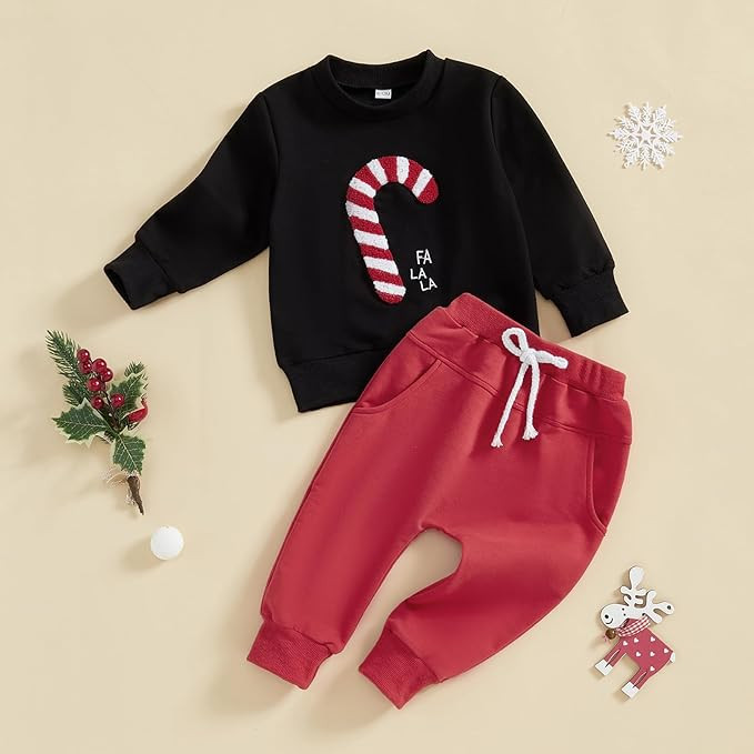 Madjtlqy Toddler Baby Boy Christmas Outfits Long Sleeve Pullover Sweatshirts Jogger Pants Xmas In... | Amazon (US)
