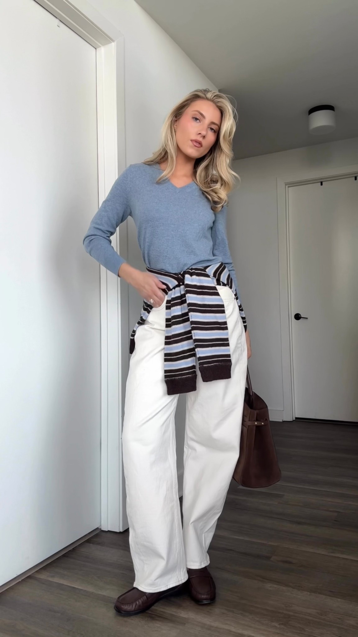 My favorite color combo lately 💙🤎 

#LTKmorningroutine #LTKootd #LTKgrwm