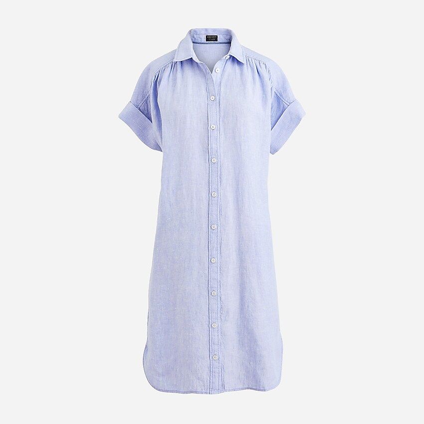 Relaxed-fit short-sleeve Baird McNutt Irish linen shirtdress | J.Crew US