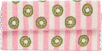 Beaded Striped Kiwi Clutch | Nordstrom Rack