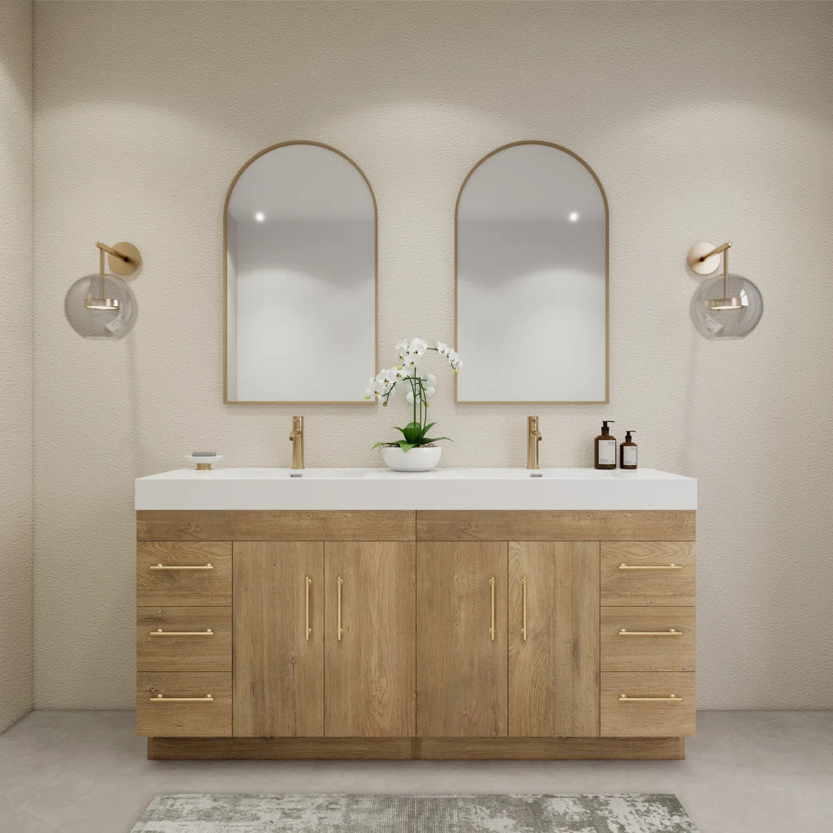 Morenobath 72" Freestanding Double Bathroom Vanity Set with Drawers and Doors & Reviews | Wayfair | Wayfair North America