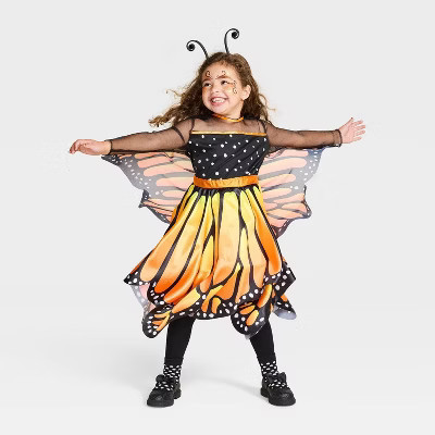 Toddler Glows under Blacklight Monarch Butterfly Costume Dress - Hyde and EEK! Boutique™ 4-5T | Target