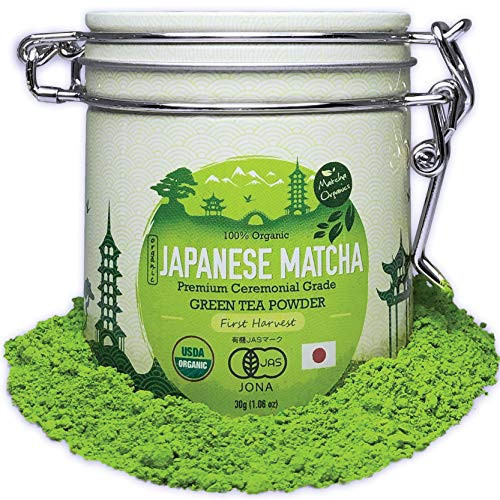 Matcha Organics - Premium Ceremonial Grade Matcha Green Tea Powder - Authentic 1st Harvest Japanese Green Tea - USDA & JAS Organic - Perfect for Ceremonial Matcha Latte Powder Smoothies 30g Tin 1.06oz | Amazon (US)