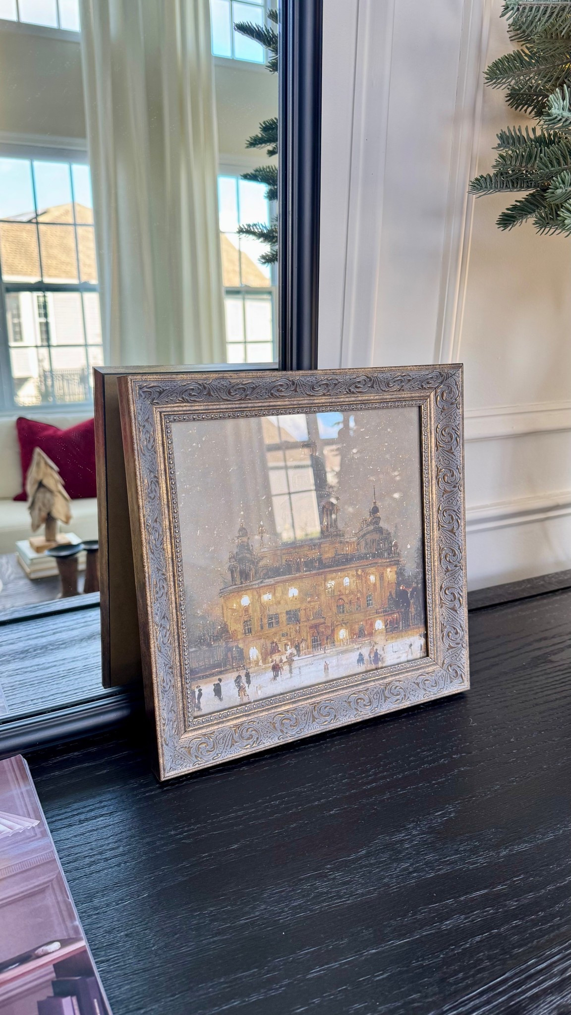 Vintage castle Christmas frame | Vintage Village Christmas 

#LTKHoliday #LTKHome #LTKSaleAlert