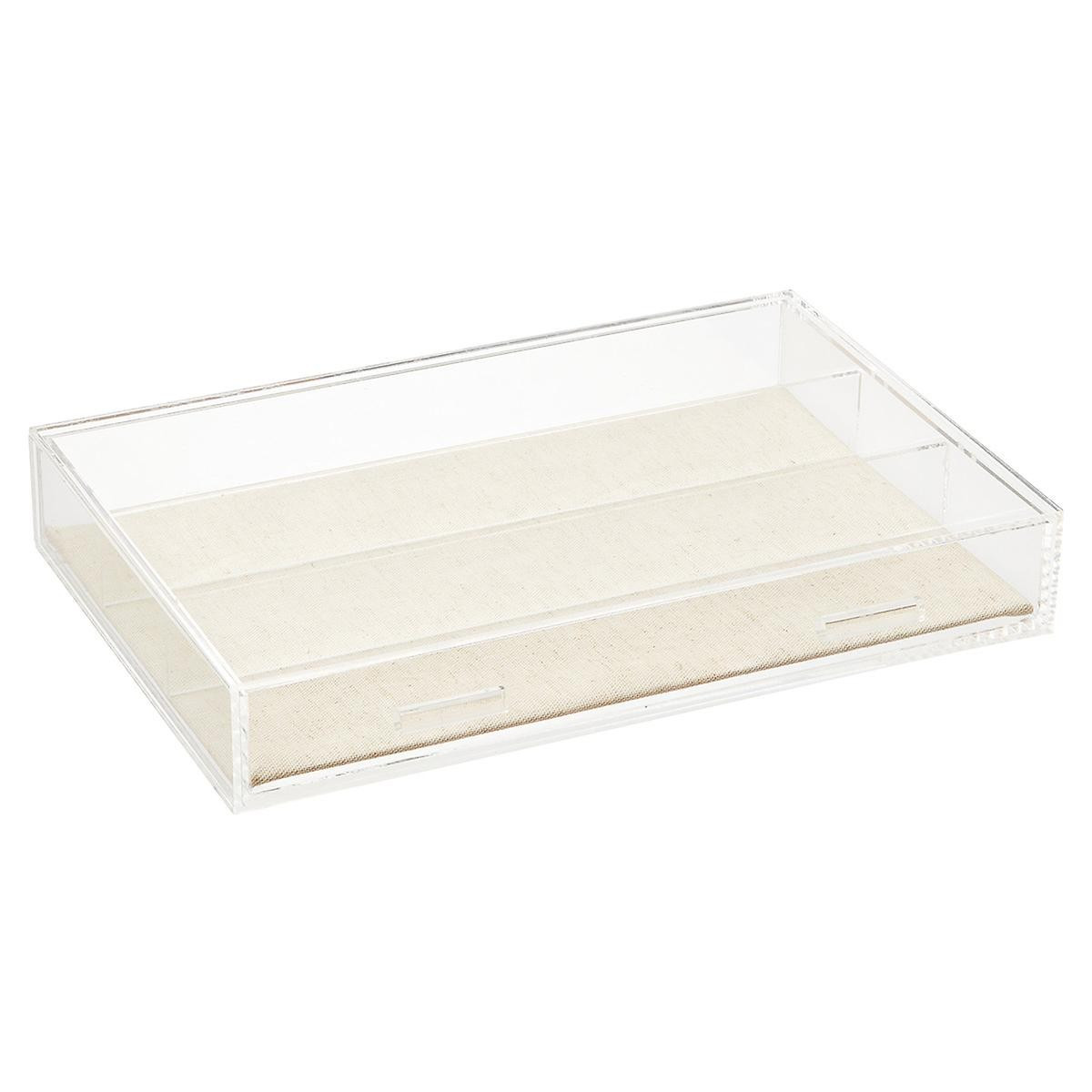 Modular Acrylic Linen Jewelry Drawer System | The Container Store