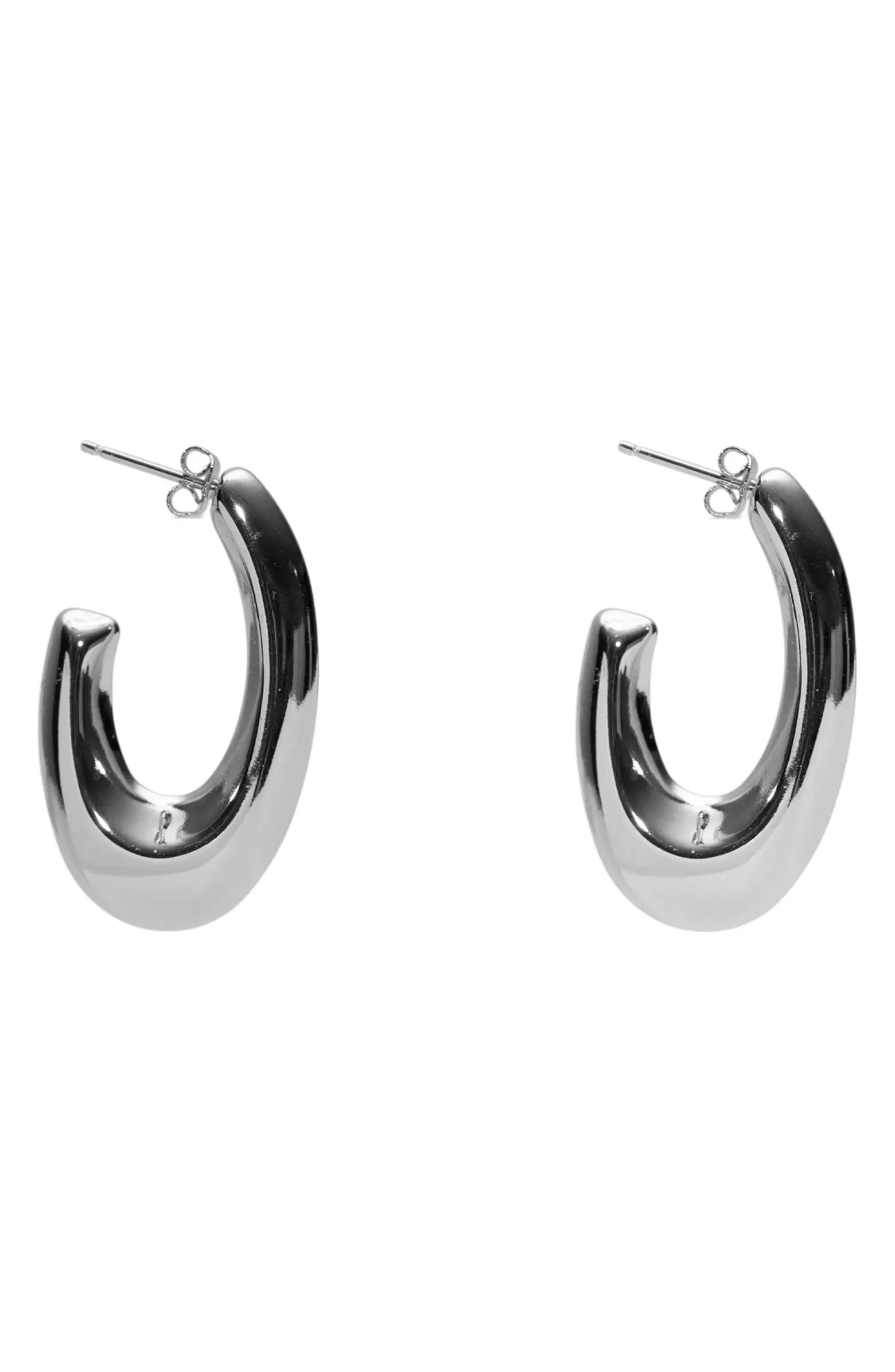 Argento Vivo Sterling Silver Graduated Oval Hook Hoop Earrings | Nordstrom | Nordstrom