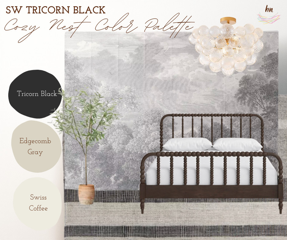 Cozy nest color palette for Tricorn Black - these colors can flow seamlessly through an entire home 💕 

 #LTKHome