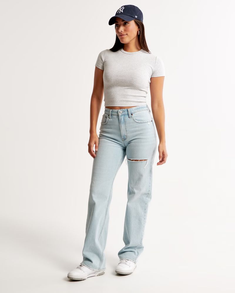 Curve Love High Rise 90s Relaxed Jean | Abercrombie & Fitch (US)