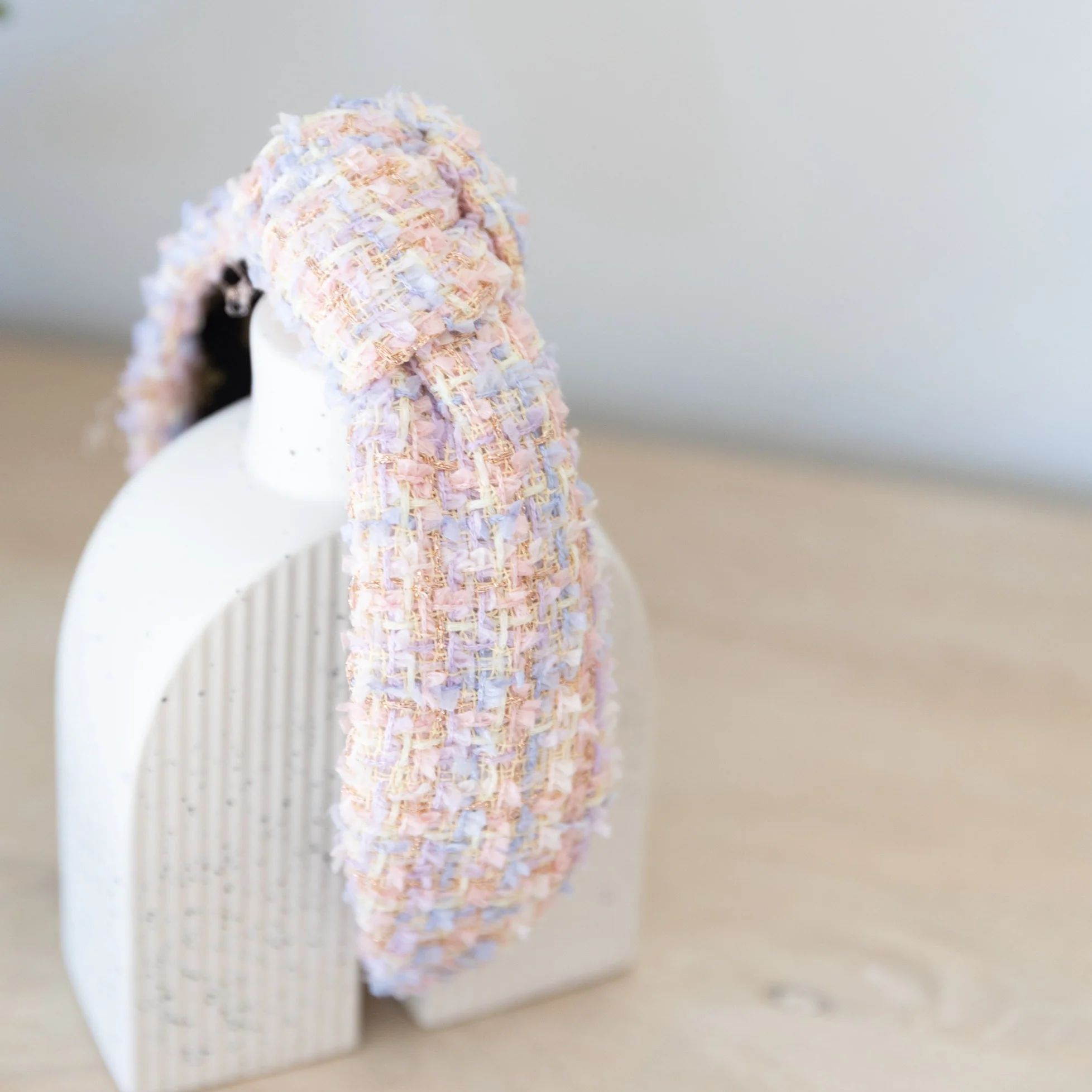 Cotton Candy Shimmer Tweed Headband | La Bella Shop