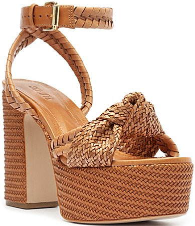 Schutz Khari Platform Woven Ankle Strap Dress Sandals - 5.5 | Dillard's