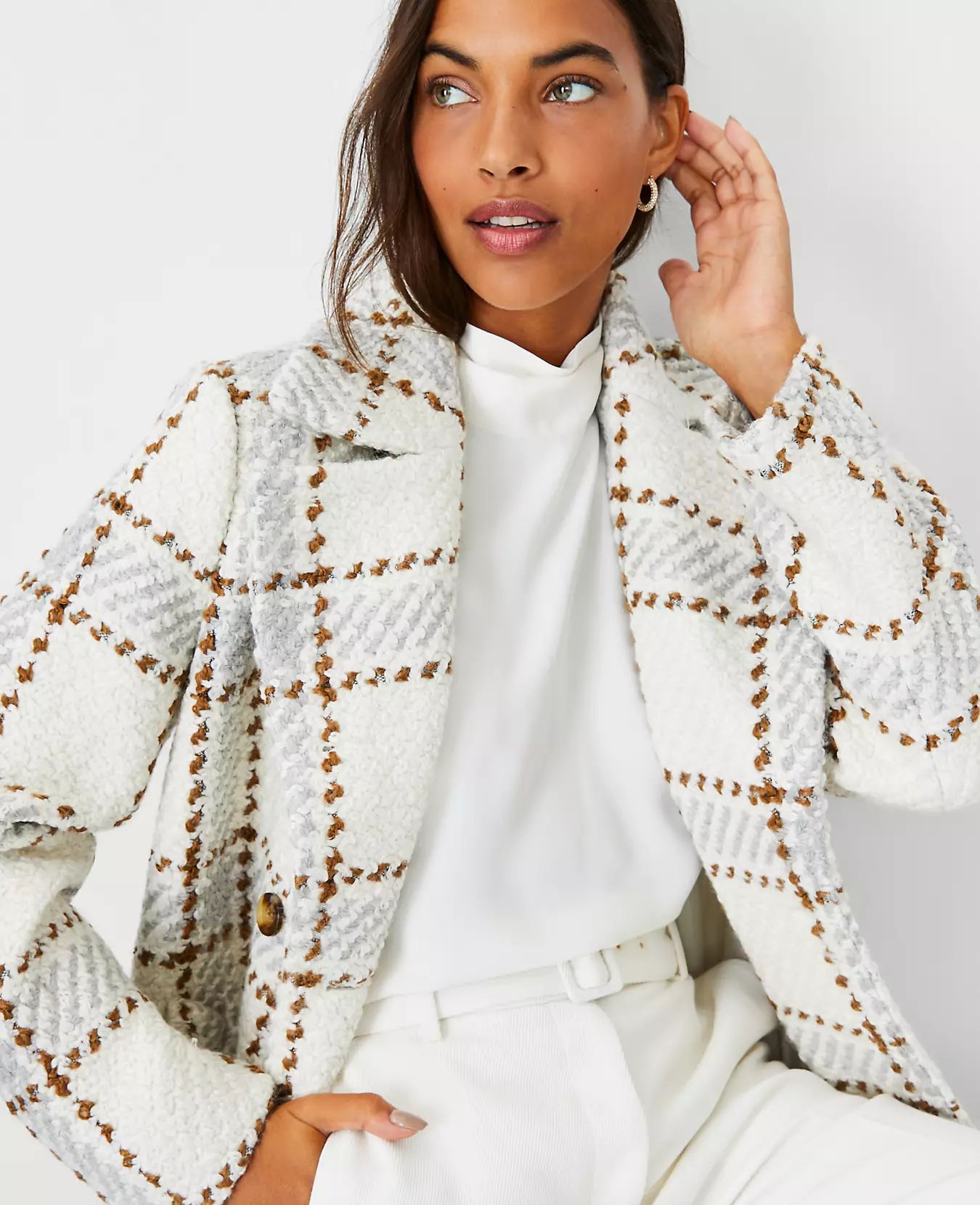 Plaid Double Breasted Coat | Ann Taylor (US)