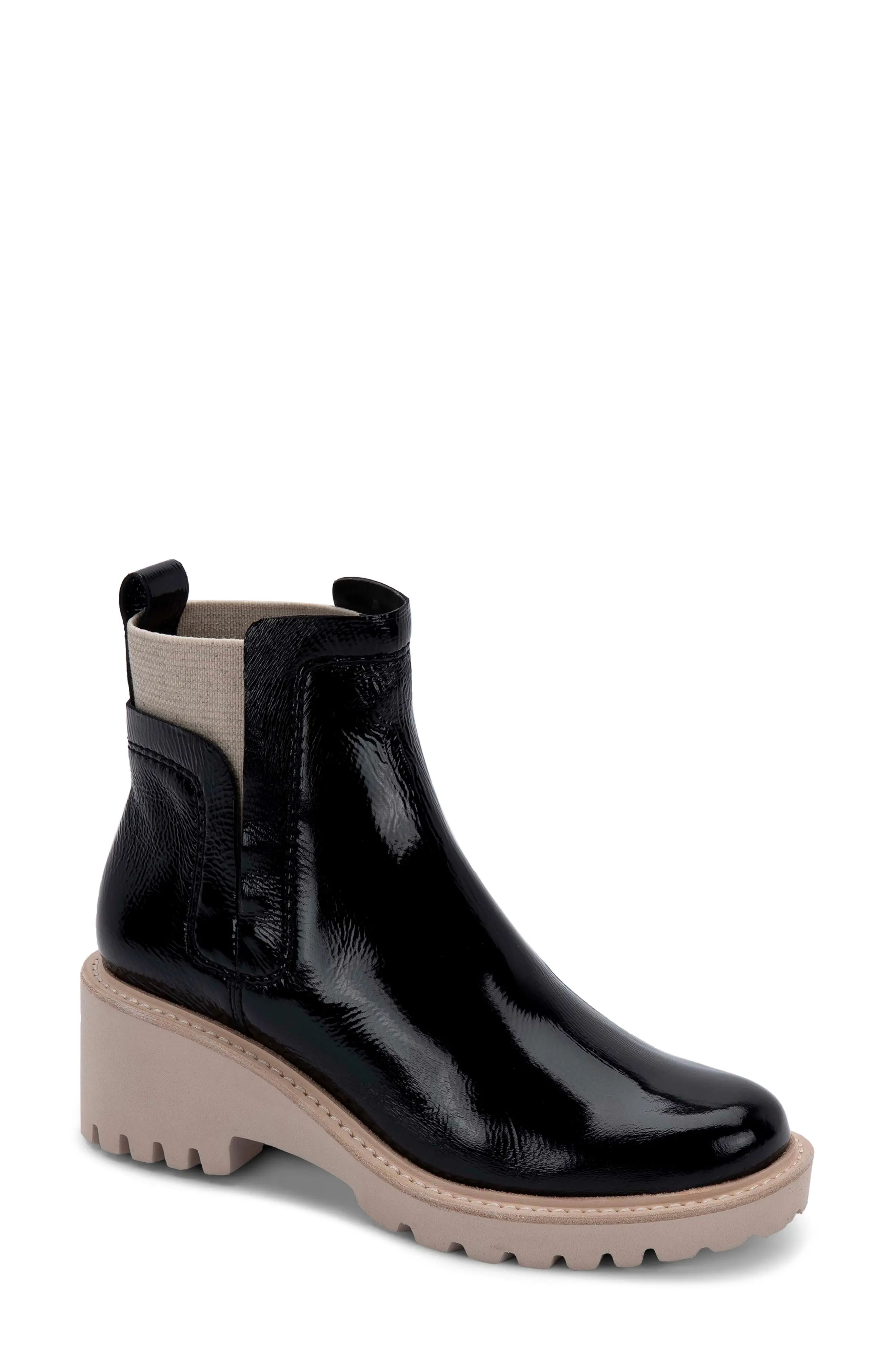 Dolce Vita Huey Bootie in Onyx Patent Leather at Nordstrom, Size 8 | Nordstrom