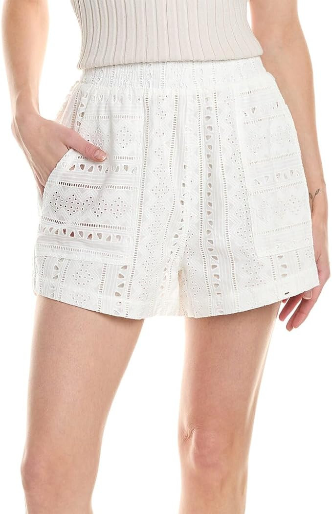 [BLANKNYC] Womens Luxury Clothing Pin Stripe Pull On Cotton Shorts with Patch Pockets, Comfortabl... | Amazon (US)