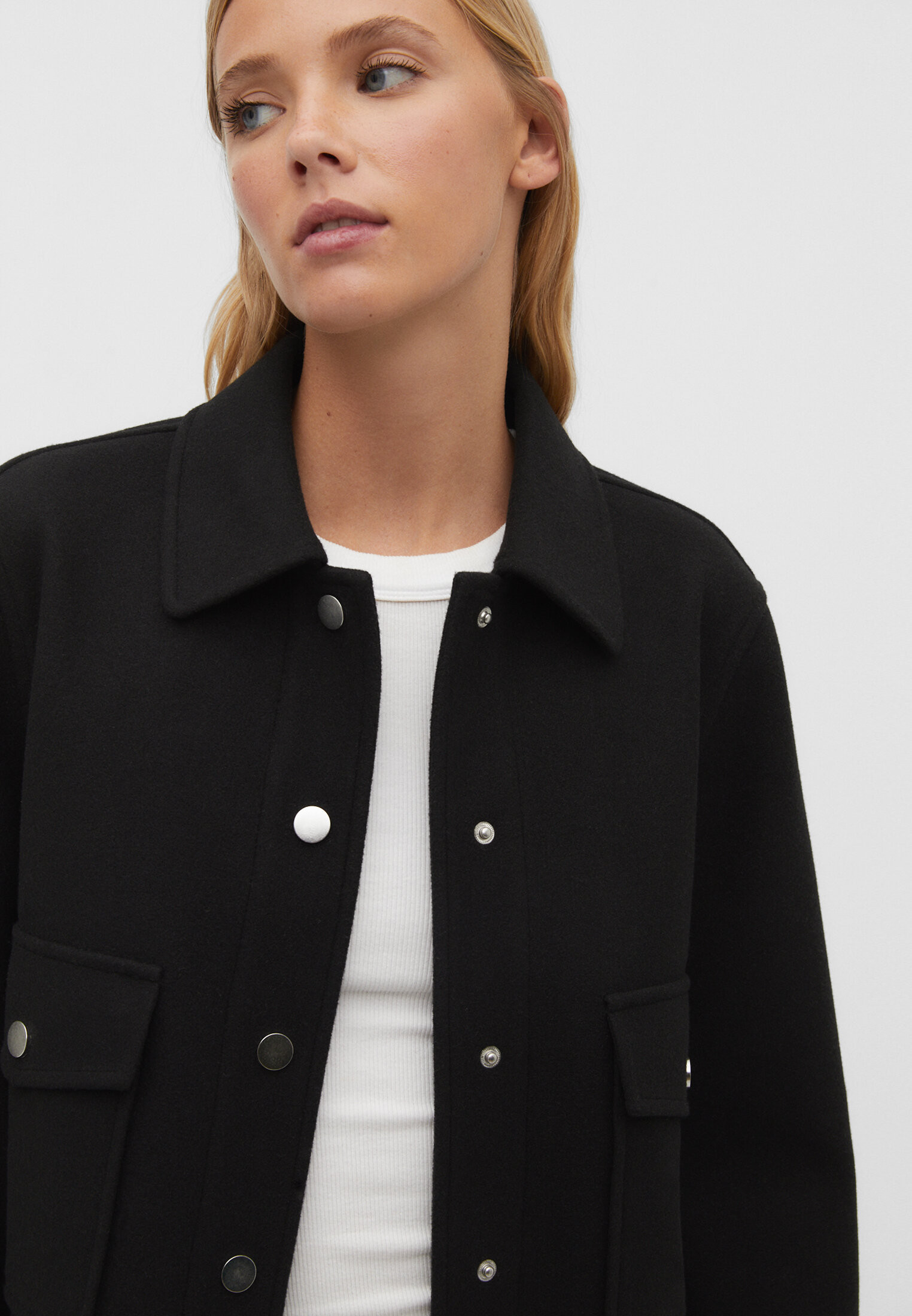 Blouson court doux - Vestes femme | Stradivarius France | Stradivarius (FR)