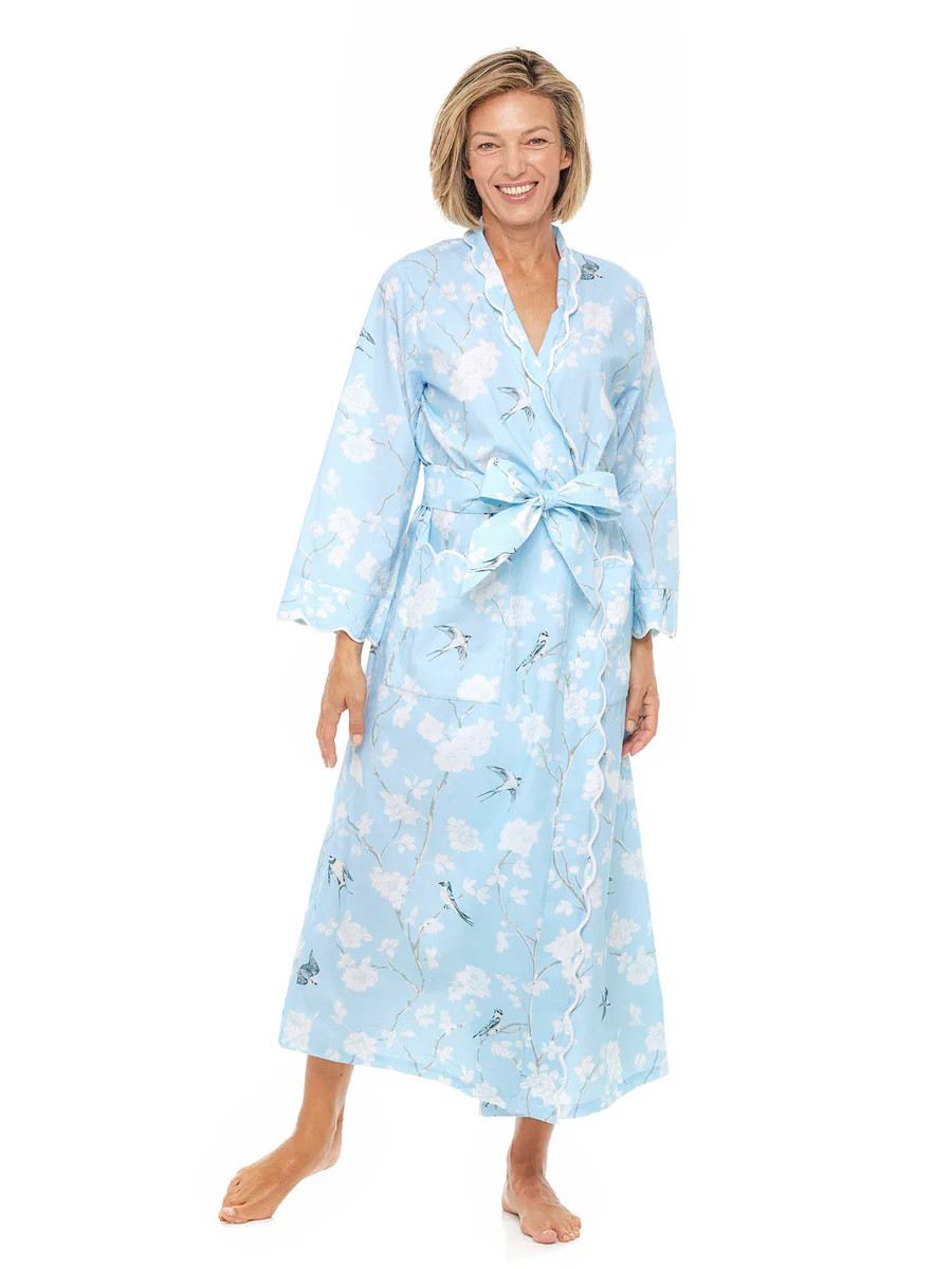 Pale Blue Gardenia Classic Robe | Heidi Carey