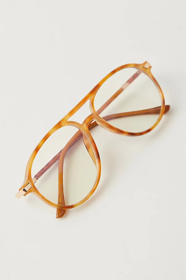 Clean Cut Aviator Bluelight Glasses | Free People (Global - UK&FR Excluded)