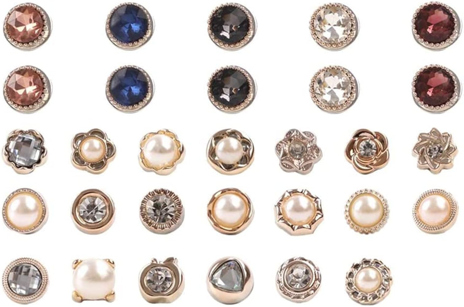 30 piecces Brooch Buttons Safety Brooch Buttons Women Vintage Exposure Pins for Clothing Dress Su... | Amazon (UK)