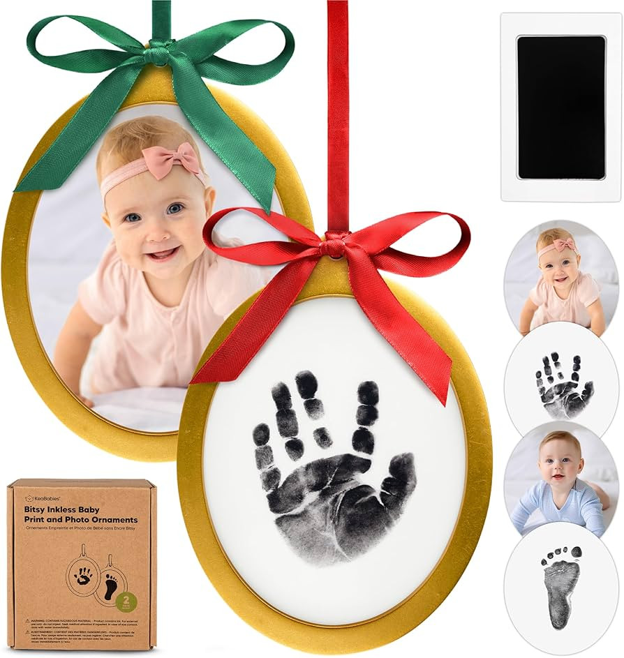 Inkless Baby Hand and Footprint Kit - Two-Sides Newborn Footprint Kit Ornament, Personalized Baby... | Amazon (US)