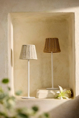 Wicker Solar Table Lamp | Anthropologie (US)