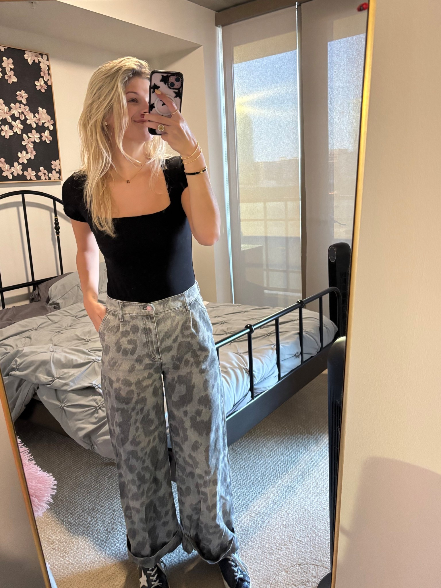 I love a good business casual work outfit during busy season! It’s even better with fun printed jeans like these!

Wearing a M in bodysuit and 26 in the jeans

#LTKStyleTip #LTKWorkwear