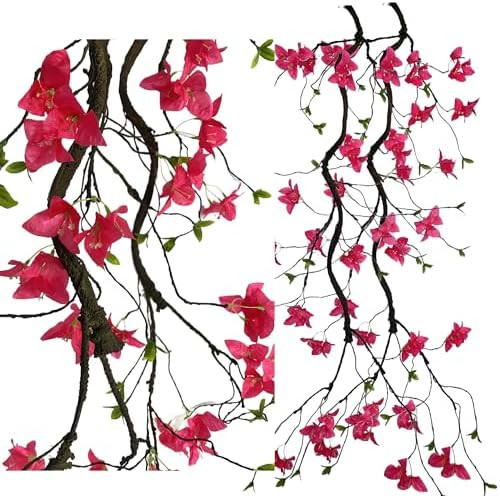70 Inches Bougainvillea Tree Vines Artificial Flowers Rattan Branches with Silk Bougainvillea Lon... | Amazon (US)