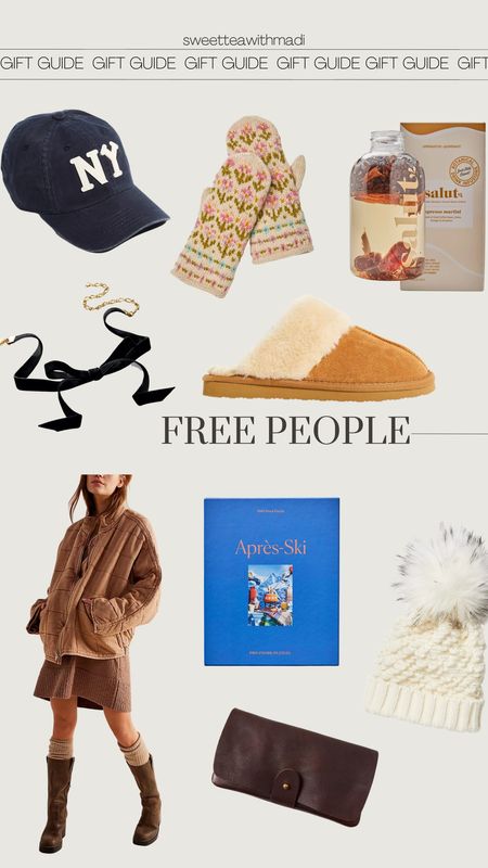 Free People gift guide! 

Gift guide for her, gift guide for him, gift guide for in laws, gift guide for teen girl, gift guides, Christmas gifts, holiday presents, sweetteawithmadi, Madi messer 
