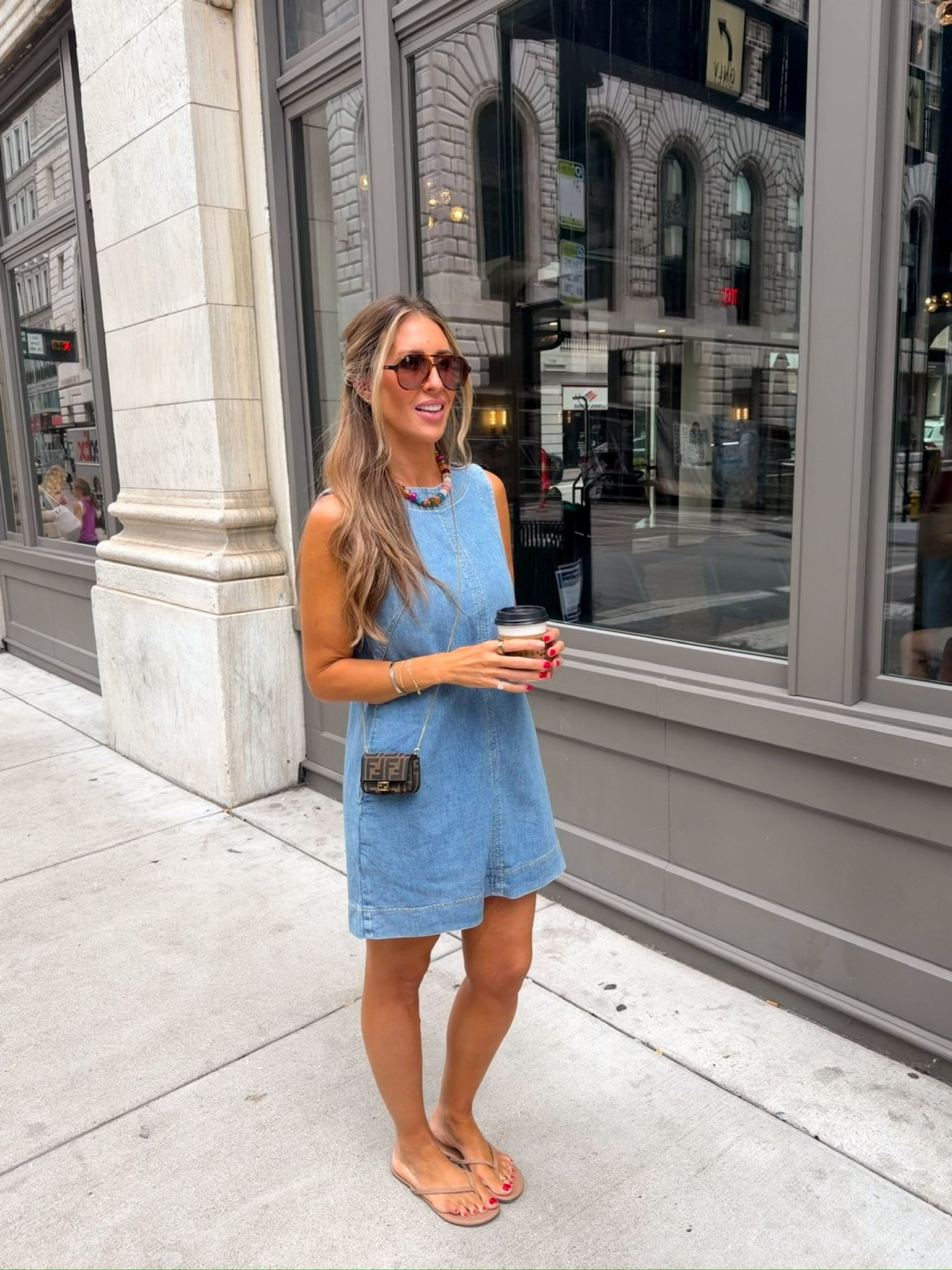 A denim dress is one of those pieces that makes getting dressed easy because you really only need to add shoes and accessories. I love it for late summer with sandals, then with loafers, boots, or a light layer once fall starts.

Size M
Code TMISXSPANX

denim dress, chambray dress, fall transition outfit, casual dress, everyday dress, summer to fall style, denim outfit, women’s dress, casual fall fashion, transitional wardrobe, TheMomInStyle

#LTKootd #LTKSeasonal #LTKOver40