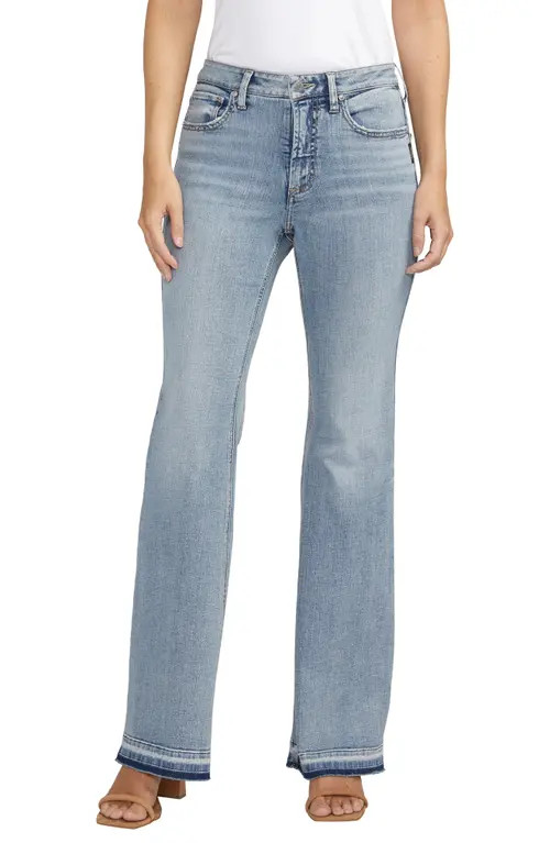 Silver Jeans Co. Most Wanted Release Hem Flare Jeans in Indigo at Nordstrom, Size 29 X 31 | Nordstrom