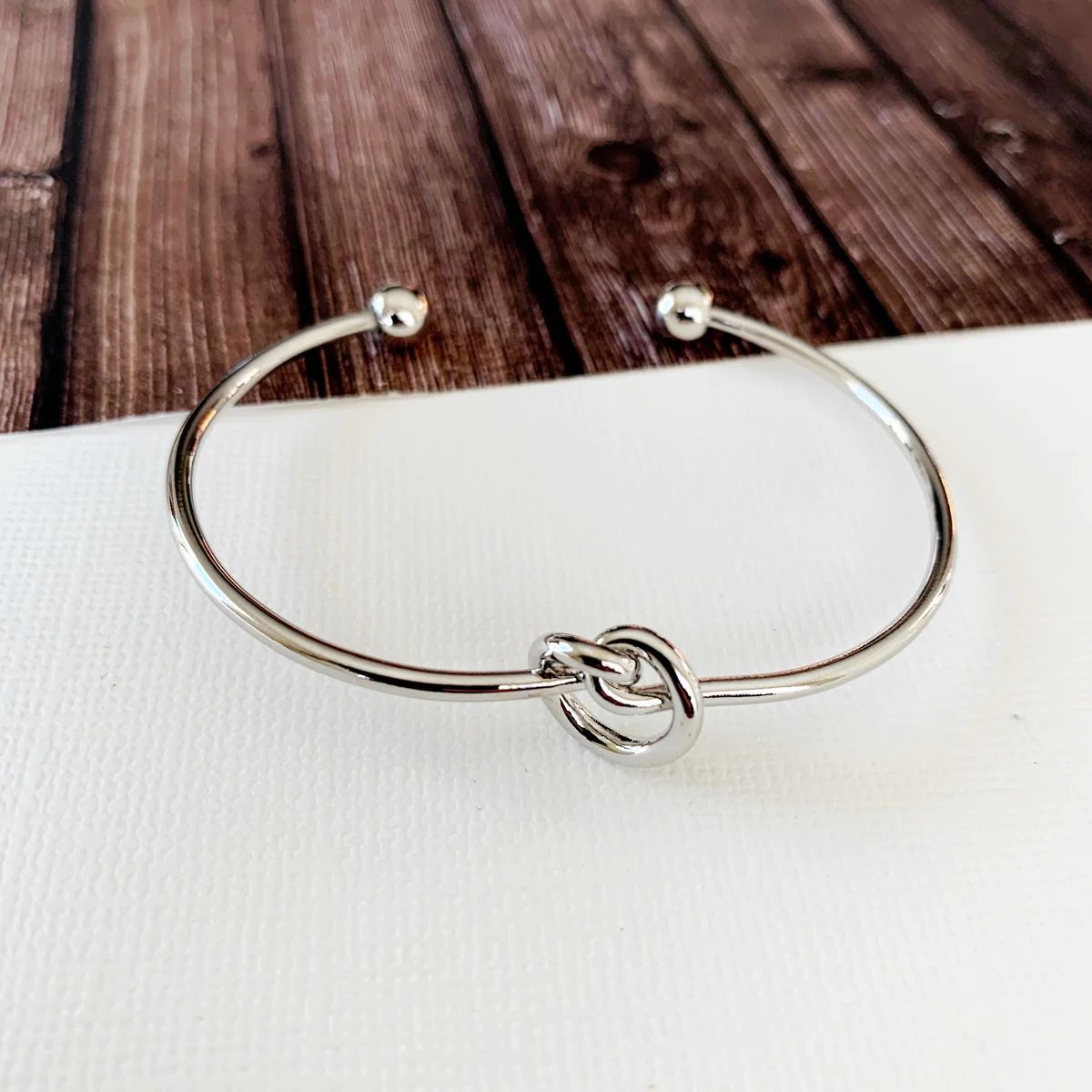 Cable Bracelet Collection :: Molly Love Knot Silver | Baubles & Bits