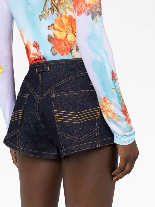 lace-up denim shorts | Farfetch Global