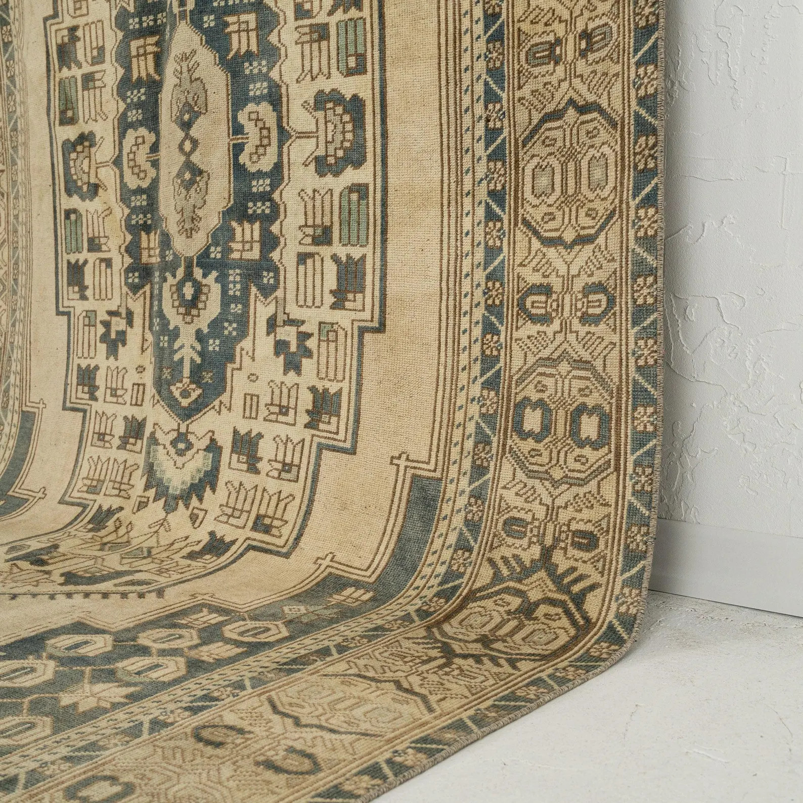 5x10 Beige Vintage Turkish Handmade Rug - Beige Wool Area Rug for Office, Unique Oriental Oushak ... | Etsy (US)