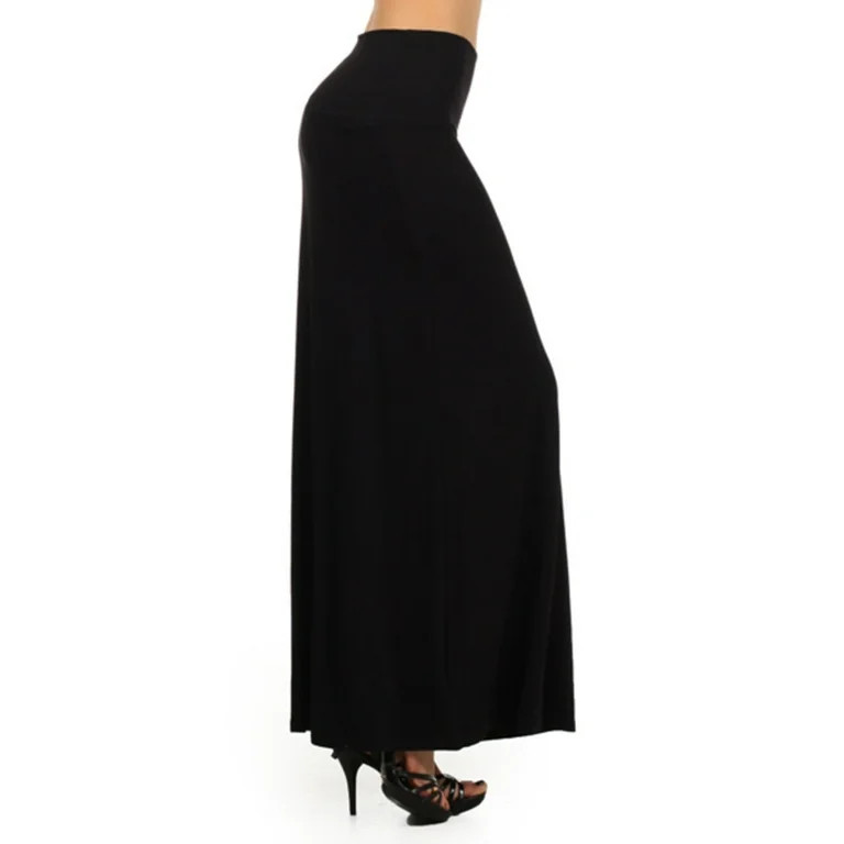 Moa Collection Women's Elegant High-Waisted Maxi Skirt  for Every Occasion - Walmart.com | Walmart (US)