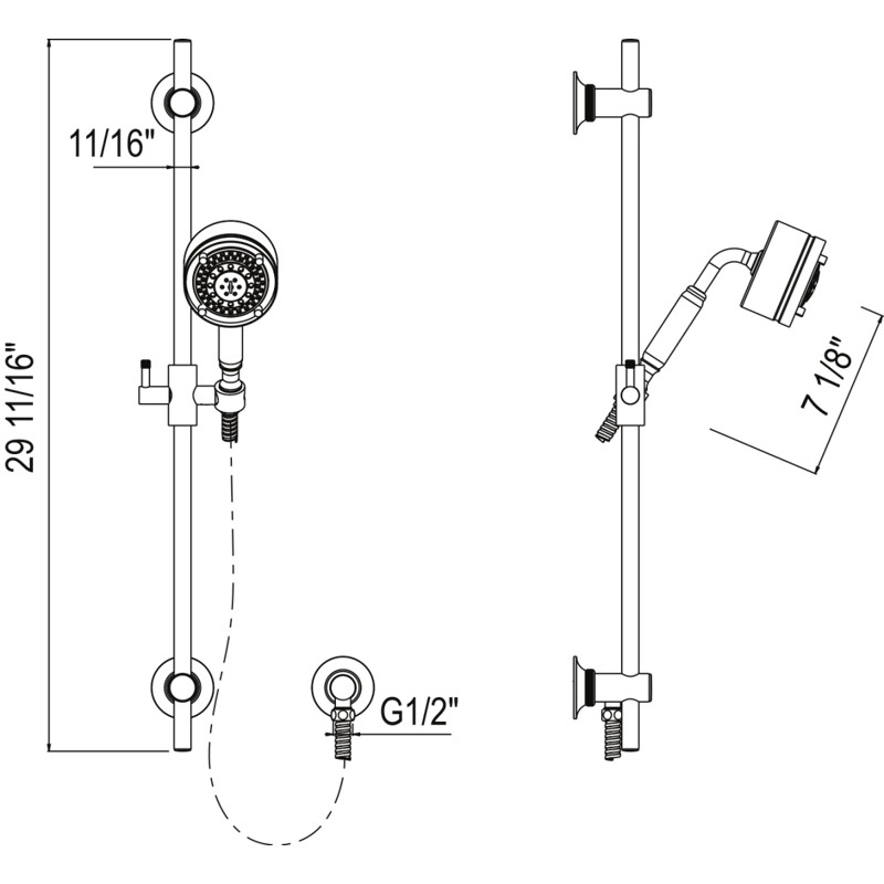 MB2046PN Graceline® Rain Hand Shower Set | Wayfair North America