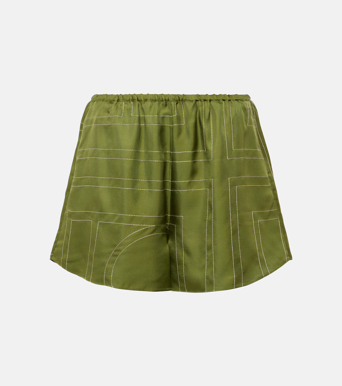 Monogram silk satin pajama shorts | Mytheresa (US/CA)