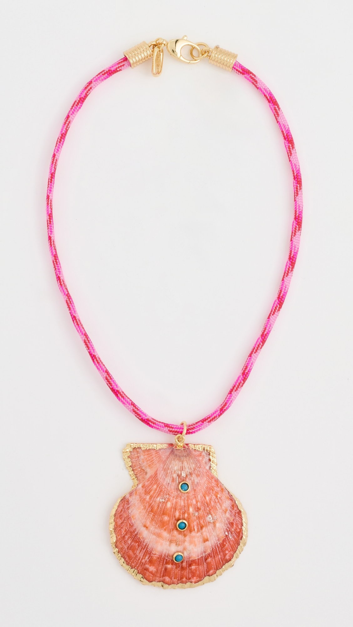 Dark Pink Rope Seashell Necklace | Shopbop