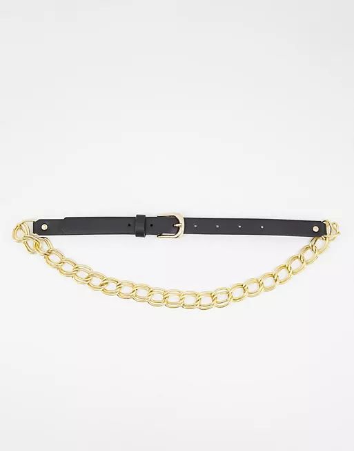 ASOS DESIGN chain waist belt in gold metal work | ASOS (Global)