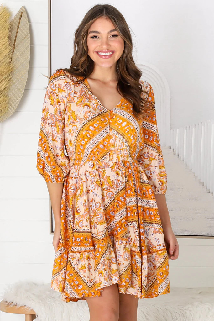 Celine - Marigold Mini Dress | Salty Crush