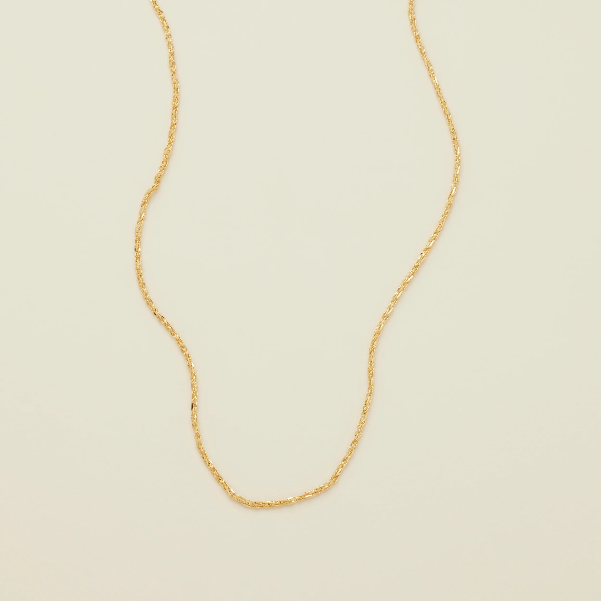14k Solid Gold Tornado Necklace | Made by Mary (US)