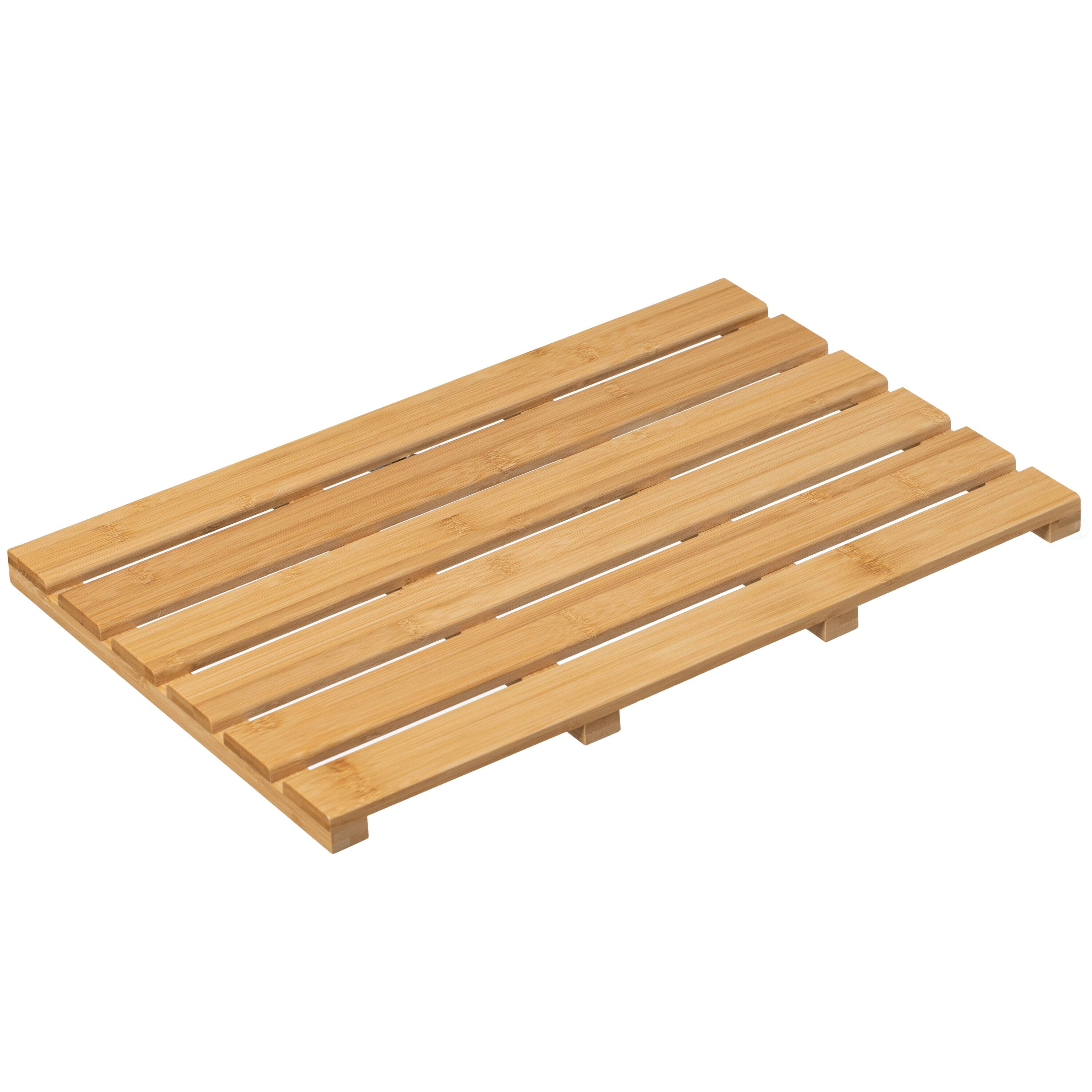 Basicwise 21.25-in x 14.25-in Brown Wood Bath mat Rubber | QI004764 | Lowe's