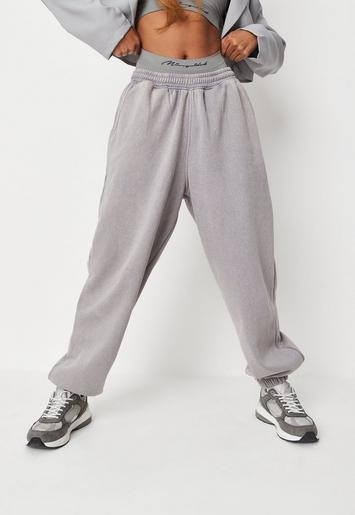 Missguided - Gray Brushed Oversized Joggers | Missguided (US & CA)