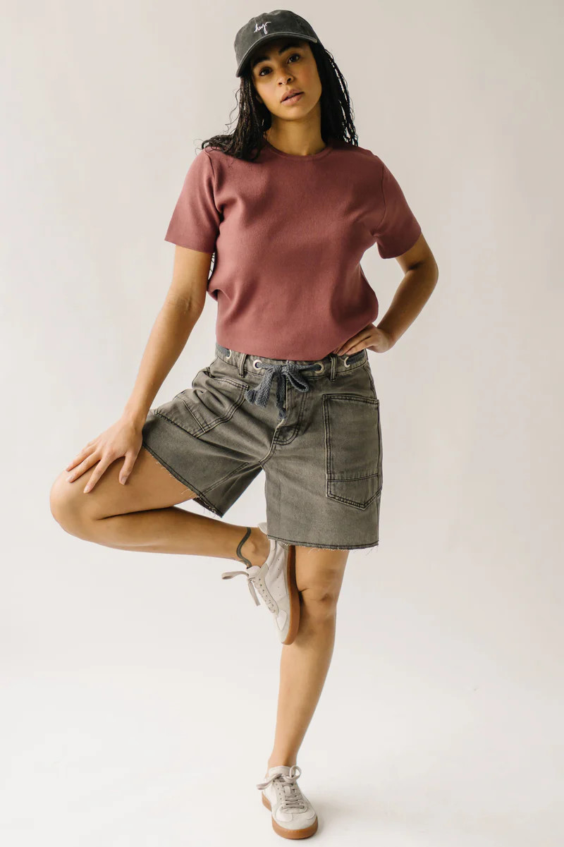 The Templin Barrel Denim Short in Grey | Piper & Scoot