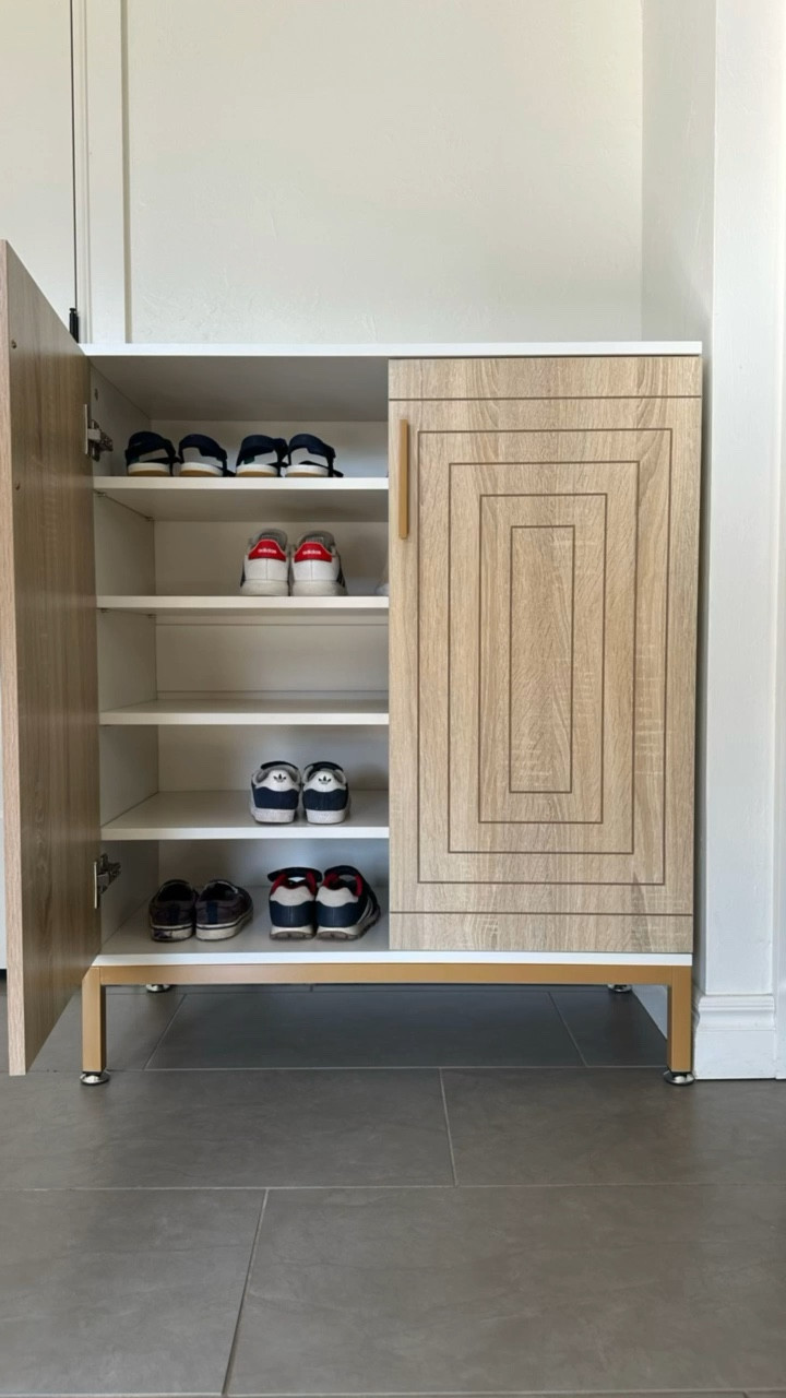 On sale!! We keep this by the back door and when my son comes home he takes off his shoes and puts them in here. He loves having his own little shoe closet! 

#ltksalealert 

#LTKHome #LTKmomlife #LTKdayinmylife
