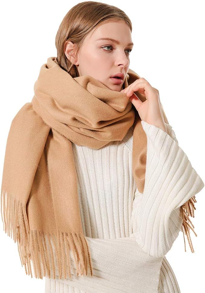 Eagool Thick Cashmere Scarf for Women Ladies Gift Idea Extremely Warm Super Soft Wool Wrap Shawl ... | Amazon (US)