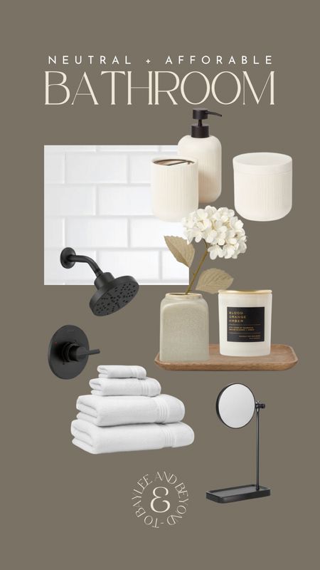 Neutral Bathroom Design | Towels, Tile, Decor

#LTKFind #LTKhome