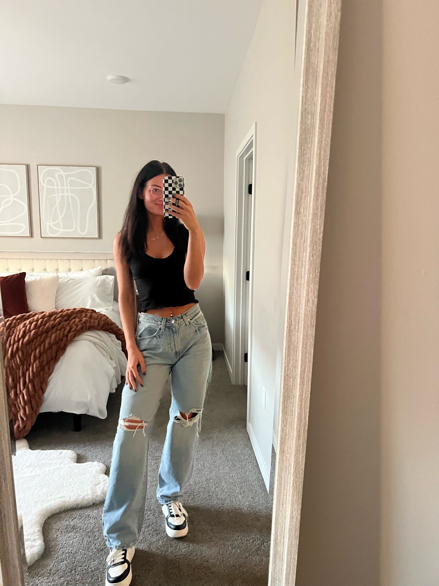 These target jeans are currently under $30 & fit AMAZING!  I normally were a size 26 in jeans & got a size 2 in these jeans and they fit perfect. ALSO, love these sneakers from target too!

#LTKfindsunder50 #LTKsalealert