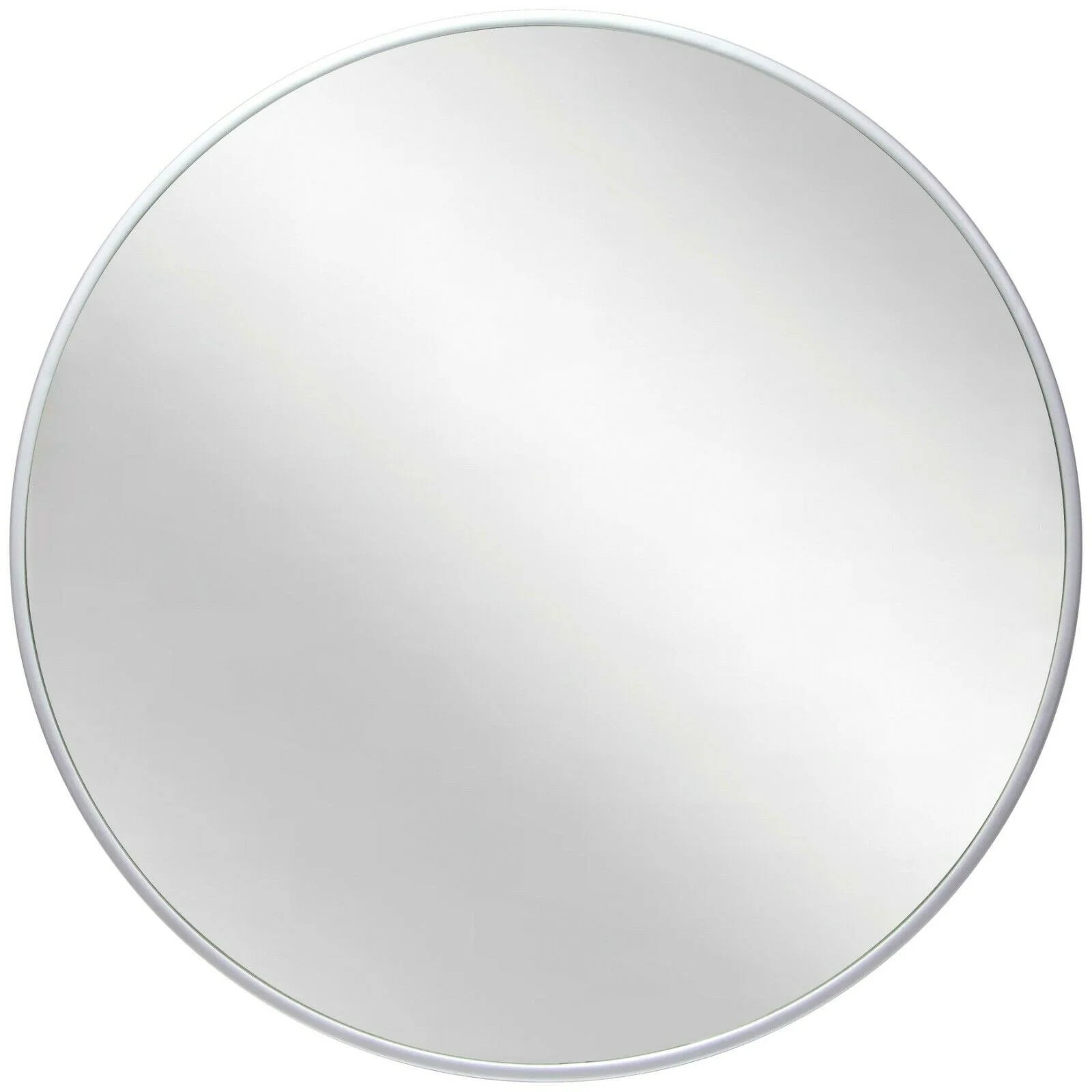 Infinity Instruments Plata 21 Inch Round Hanging Wall Mirror, Silver Matte Frame | Walmart (US)