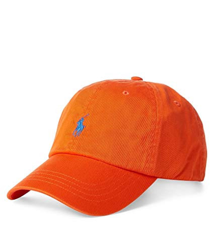 POLO RALPH LAUREN Baseball Cap One Size with Adjustable Strap at Back (One Size, Orange/Blue Pony) | Amazon (US)