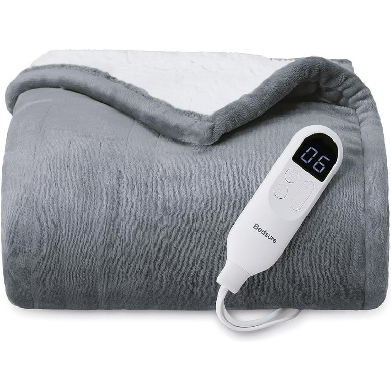 Cozy Comfort Heated Blanket Electric Blanket, Soft Flannel Electric Throw, with 4 Time Settings, ... | Walmart (US)