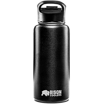 Bison Bottle 32 oz Double-Wall Vacuum Insulated 18/8 Stainless Steel Water Bottle | Powder Coated... | Amazon (US)